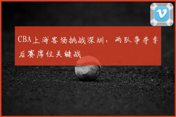 CBA上海客场挑战深圳,两队争夺季后赛席位关键战